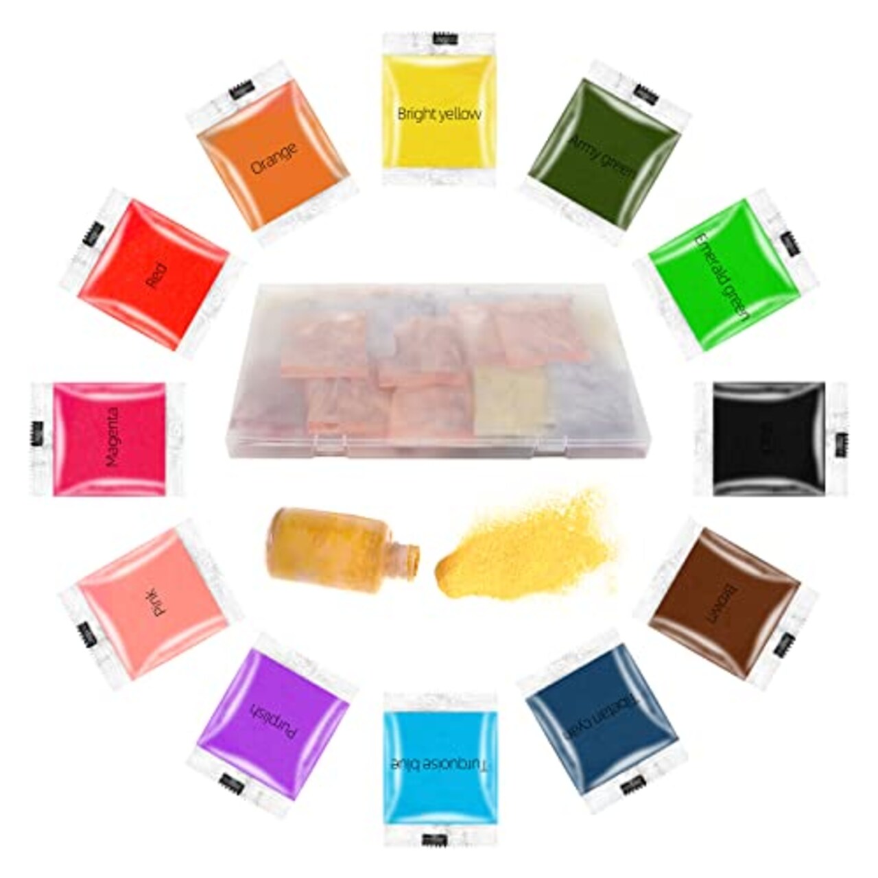 Tie Dye Powder, 12 Colors Dye Packets, Color Powder Packets Bright